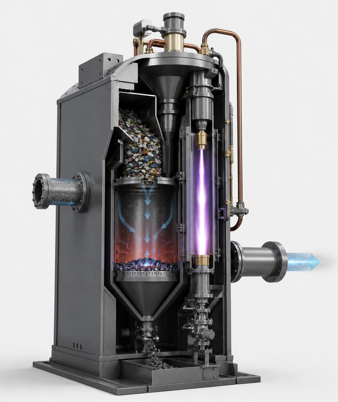 Plasma gasifier reactor render